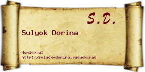 Sulyok Dorina névjegykártya
